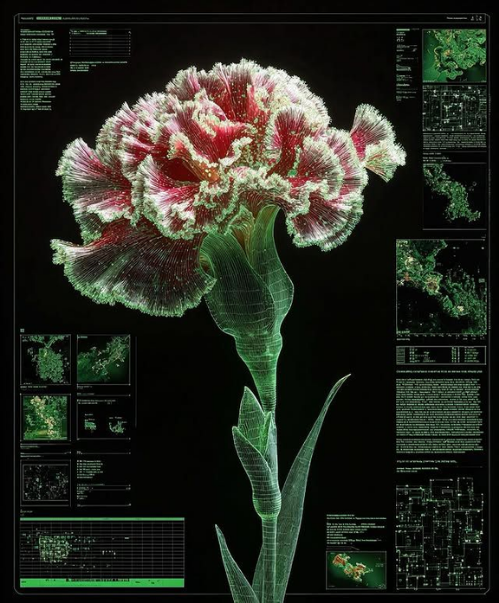 Flower research collage